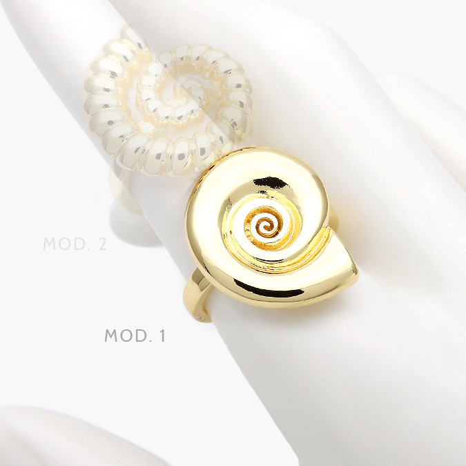 ctb1180 Anillo Caracol Chapa de Oro 1180 - Imagen 1