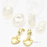 Aretes Chunky Chapa de Oro 611