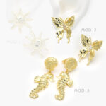 Aretes Naturaleza Chapa de Oro 590 - Modelo 1