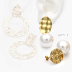Aretes Perla Acero Inoxidable 149 - Modelo 1