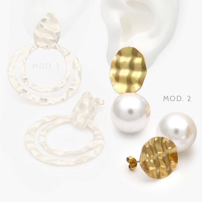 mmarca62 Aretes Perla Acero Inoxidable 149 - Imagen 1