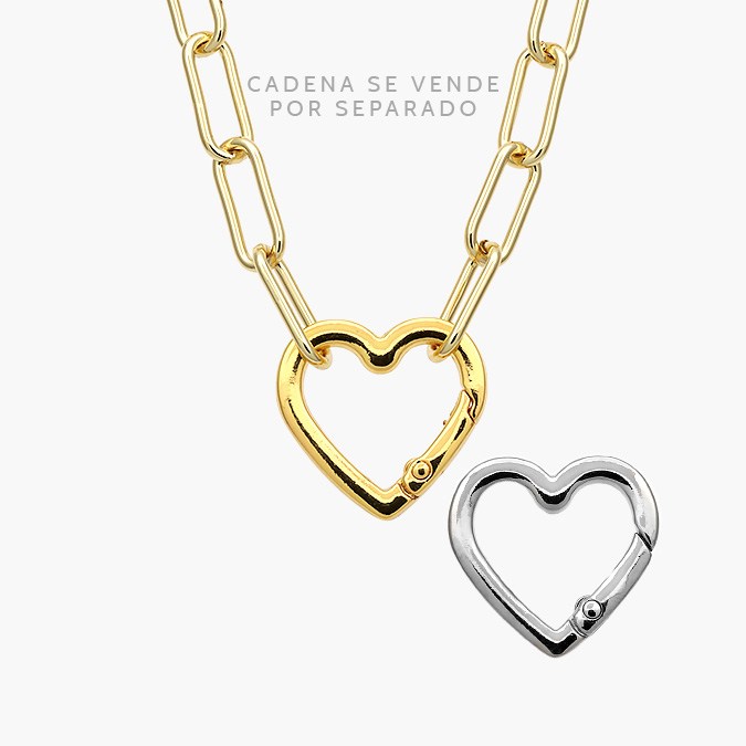 ABC003 Dije Argolla Corazón Acero Inoxidable 003 - Imagen 1