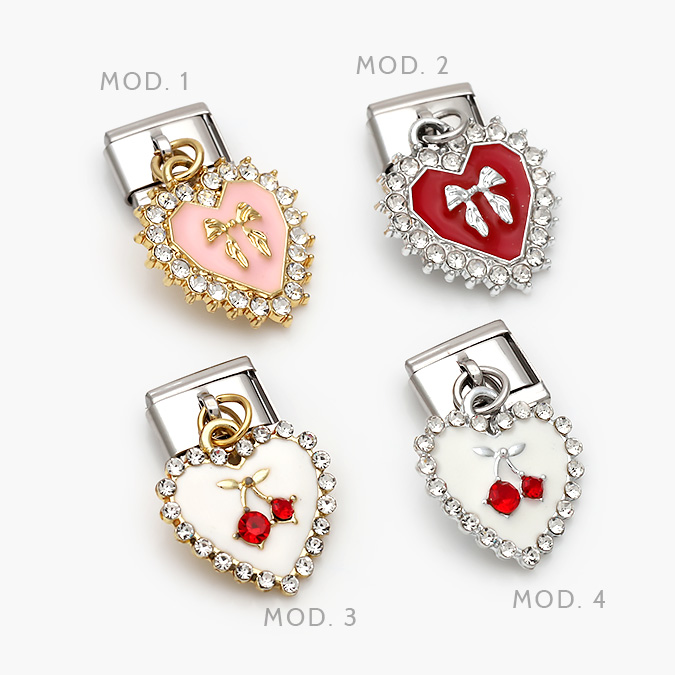 ACN0151 Charm Corazón Esmalte Acero Inoxidable Grupo 151 - Imagen 1