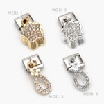Charm Flor Zirconias Acero Inoxidable Grupo 162 - Modelo 1