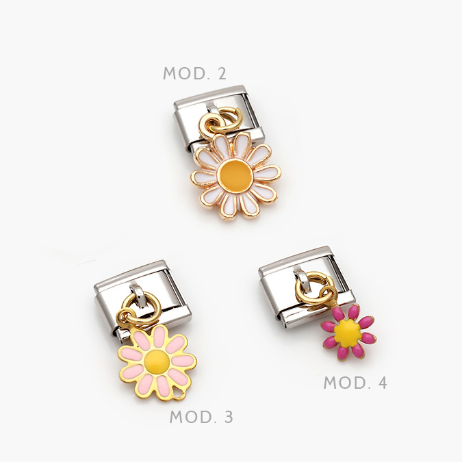 ACN0163 Charm Flor Esmalte Acero Inoxidable Grupo 163 - Imagen 1