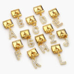 Charm Inicial Zirconia Acero Inoxidable 188
