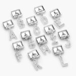 Charm Inicial Zirconia Acero Inoxidable 189