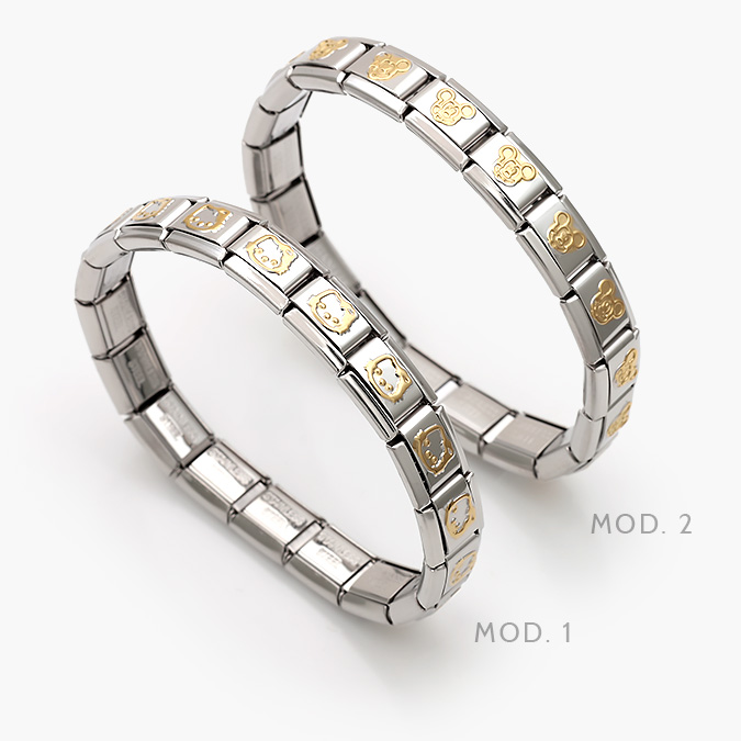 APN008 Brazalete Corazones Acero Inoxidable Nomination 8 - Imagen 1