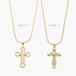 Collar Cruces Chapa de Oro 291
