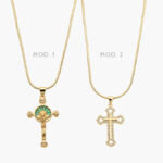 Collar Cruces Chapa de Oro 292
