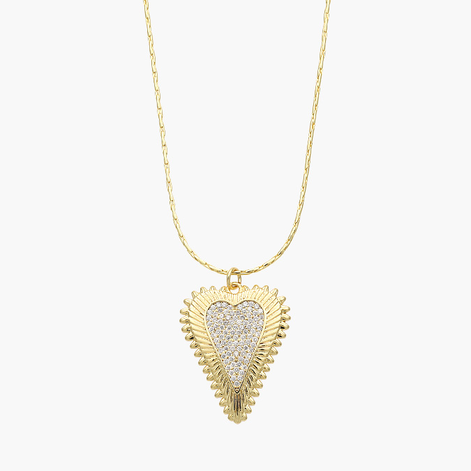 CTD0594 Collar Corazón Chapa de Oro 594 - Imagen 1