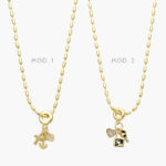 Collar Candado Llave Ancla Chapa de Oro 607