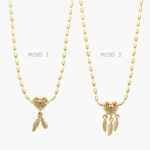 Collar Corazón Atrapasueños Chapa de Oro 608 - Modelo 1