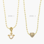 Collar Sagrado Corazón Chapa de Oro 609