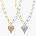 Collar Corazón Zirconias Chapa de Oro 620 - Oro