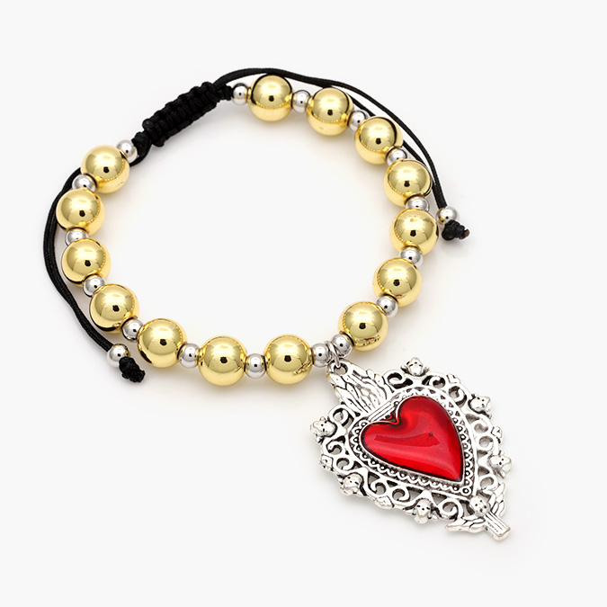 CTP0605O Pulso Sagrado Corazón Bicolor Chapa de Oro 605 - Imagen 1