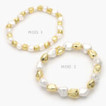 Pulso Elástico Perlas Chapa de Oro 609