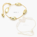 Pulso Ajustable Liso Sin Piedras Chapa de Oro 595 - Modelo 1