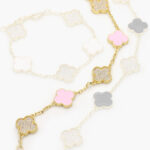 Pulso Flores Esmalte Rosa Chapa de Oro 610