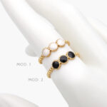 Anillo Piedra Acrílico Acero Inoxidable 436 - Modelo 1