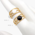 Anillo Piedra Acrílico Acero Inoxidable 439 - Modelo 1