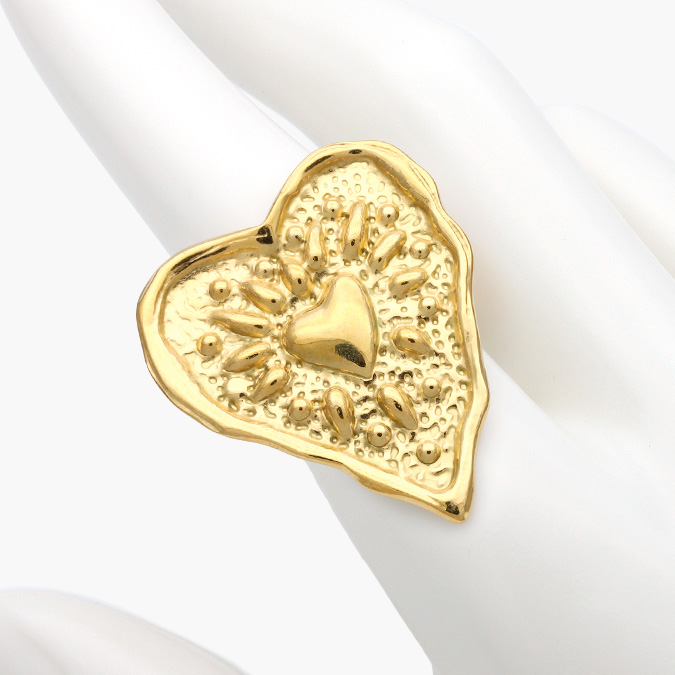 AB0487 Anillo Chunky Corazón Acero Inoxidable 487 - Imagen 1