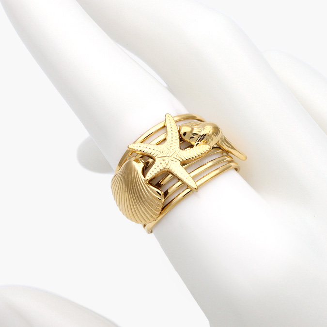 AB0489-2 Anillo Chunky Olivos Acero Inoxidable 489-2 - Imagen 1