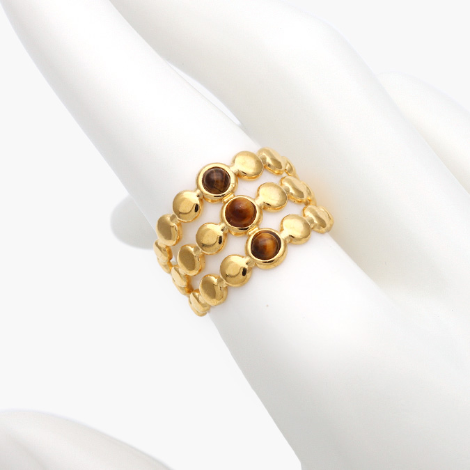 AB0494 Anillo Piedra Acrílico Ajustable Acero Inoxidable 494 - Imagen 1