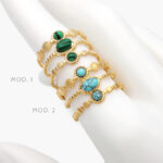 Anillo Piedra Acrílico Ajustable Acero Inoxidable 507 - Modelo 1