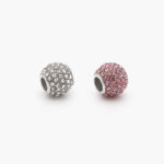 Dije Acero Inoxidable Esfera Zirconias 0464 - Plata