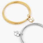 Brazalete Triple Flor Acero Inoxidable 640 - Oro
