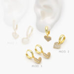 Hoops Corazones Chapa de Oro 875
