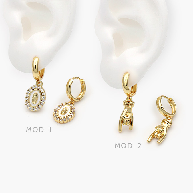 CA40891 Hoops Chapa de Oro 891 - Imagen 1