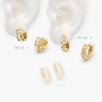 Arracadas Perlas Chapa de Oro 878 - Modelo 1