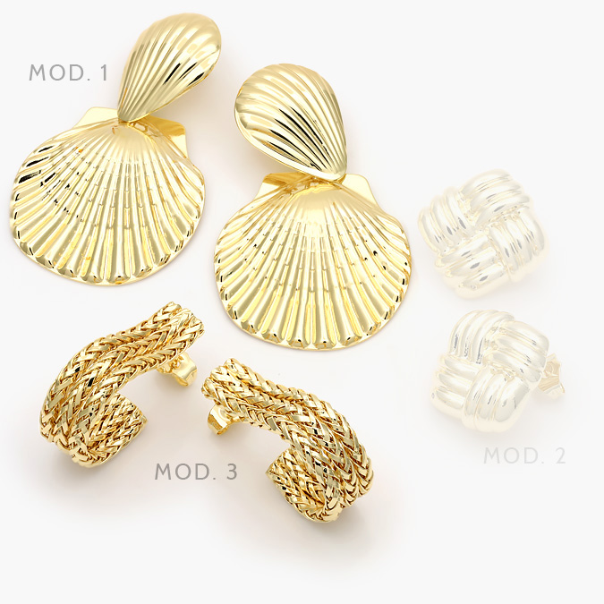 marcate250 Aretes Chapa de Oro 622 - Imagen 1