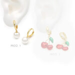 Hoops Perla Cereza Chapa de Oro 876 - Modelo 1