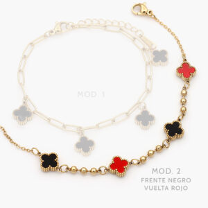 Pulso Flor Esmalte Acero Inoxidable 690