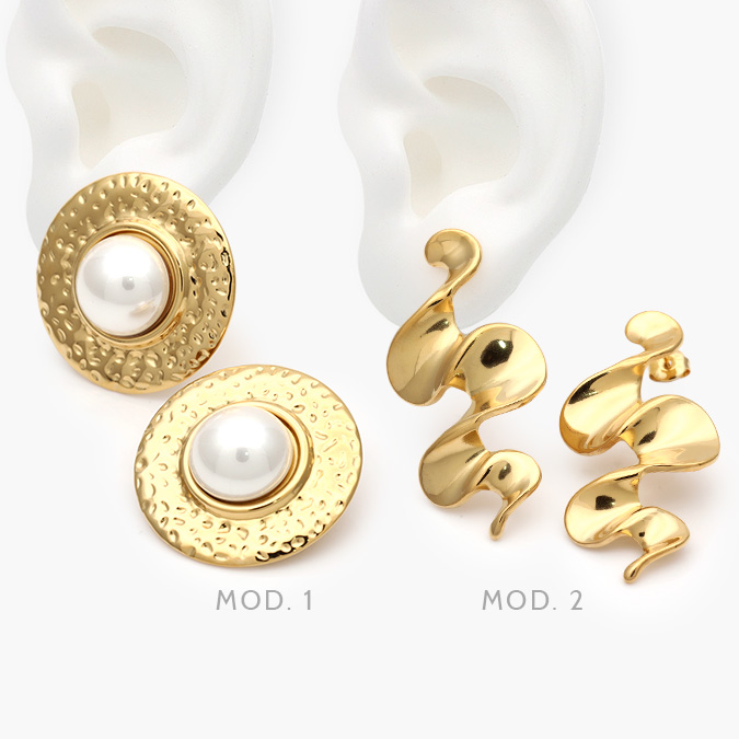 AA10177 Aretes Chunky Acero Inoxidable 177 - Imagen 1