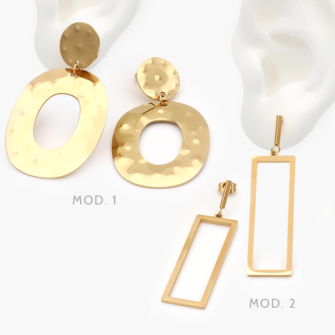 AA10186 Aretes Acero Inoxidable 186 - Imagen 1