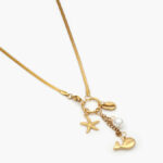 Collar Estrella de Mar Concha Perla Ballena Acero Inoxidable 0523