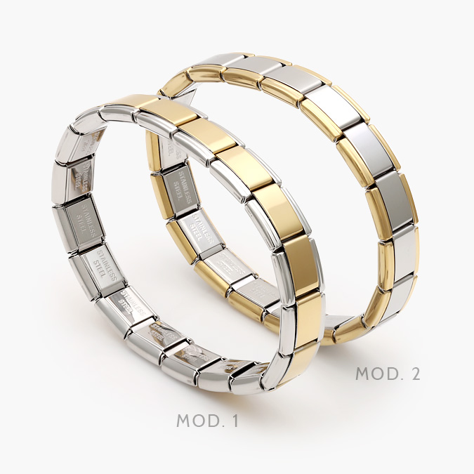 APN002 Brazalete Acero Inoxidable Nomination Bicolor 2 - Imagen 1