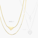 Collar Corazon Liso Sin Piedras Chapa de Oro Valdivia Accesorios 10