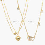 Collar Corazones Madre Perla Chapa de Oro Valdivia Accesorios 25