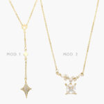 Collar Estrella Zirconias Blancas Chapa de Oro Valdivia Accesorios 28