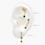 Piercing Halloween Chapa de Oro 25 - Modelo 1