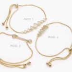 Pulso Micropave Zirconias Blancas Chapa de Oro  803 - Modelo 1