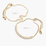 Pulso Micropave Serpiente Zirconias Blancas Chapa de Oro 817