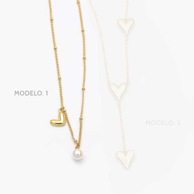mmarca120 Collar Corazón Perla Chapa de Oro Valdivia Accesorios 32 - Imagen 1