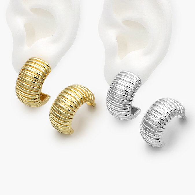 CA10639 Aretes Chapa de Oro 639 - Imagen 1