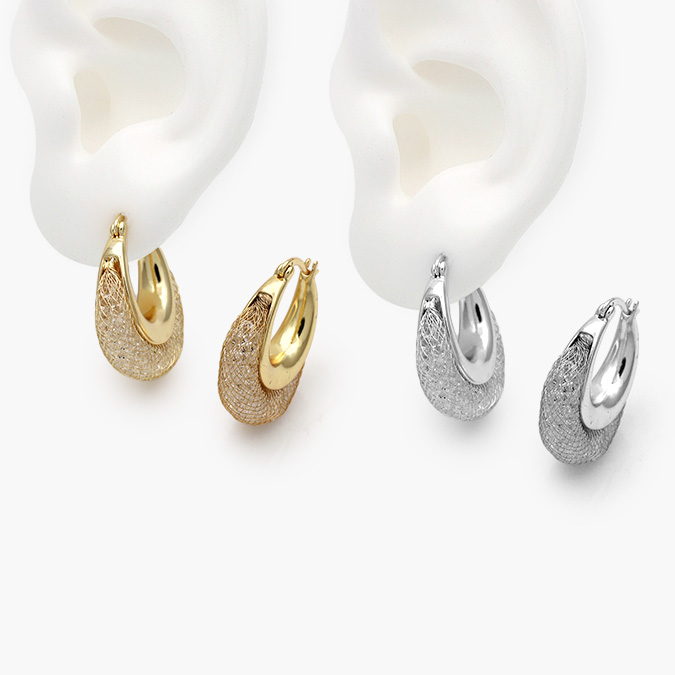 CA40894 Arracadas Chapa de Oro 894 - Imagen 1